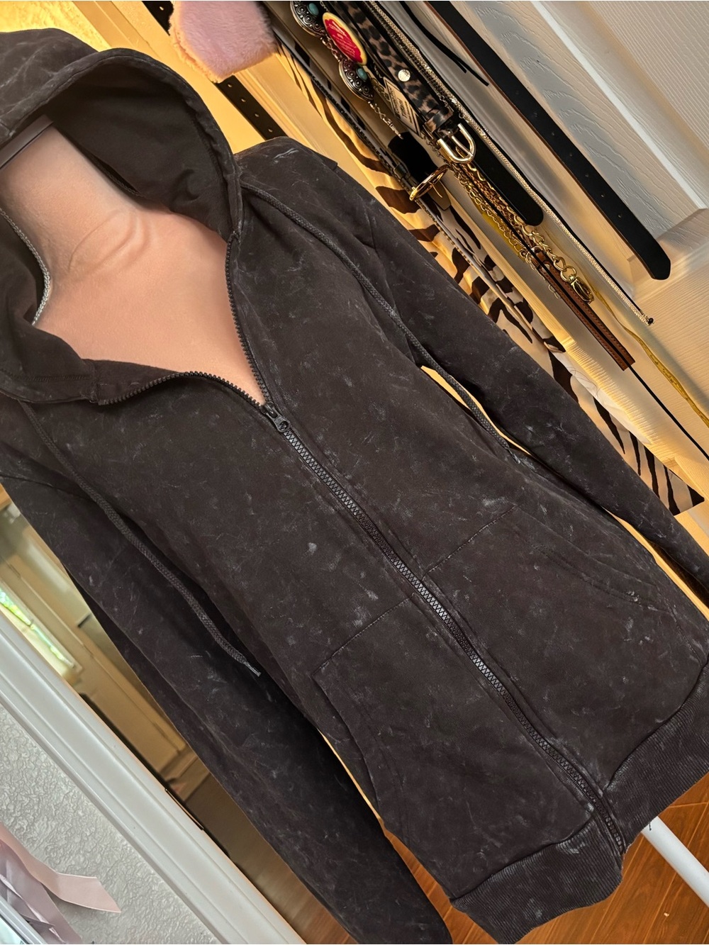 Brown Acid Wash Hoodie
